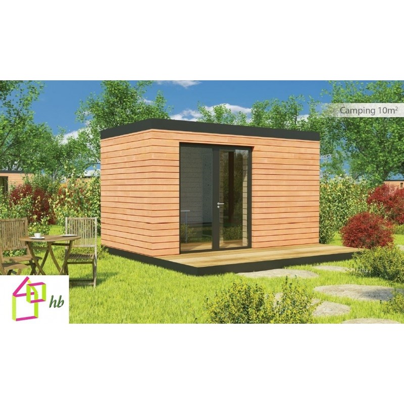 Maison de jardin 10 m2 Ã ossature bois hll chalet design toit plat Chalet désign Maison