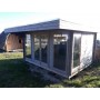 Chalet bois 15m2 350x435cm LORY toit plat TUINDECO