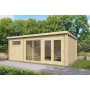 Chalet bois 22m2 400x595cm FLOW TUINDECO