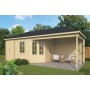 Chalet bois 21m2 300x705cm OLSON TUINDECO