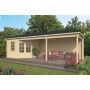 Chalet bois 23m2 300x790cm BERTIL TUINDECO