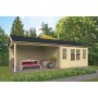 Chalet bois 32m2 400x800cm KWASPA TUINDECO