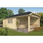 Chalet bois 35m2 420x850cm SIBELLA TUINDECO