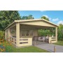 Chalet bois 53m2 540x963cm Sheffield TUINDECO