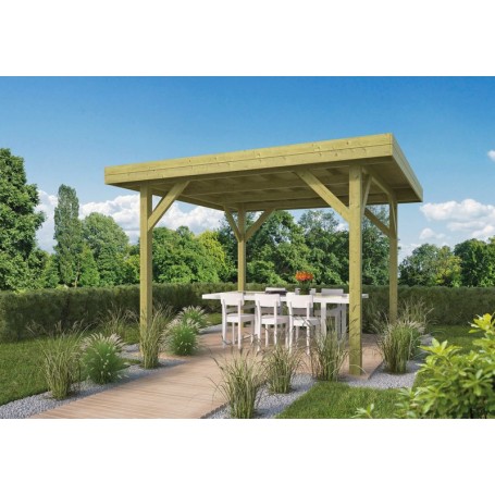 Pavillon de jardin 12m2 365x365cm MODERNE MOYEN