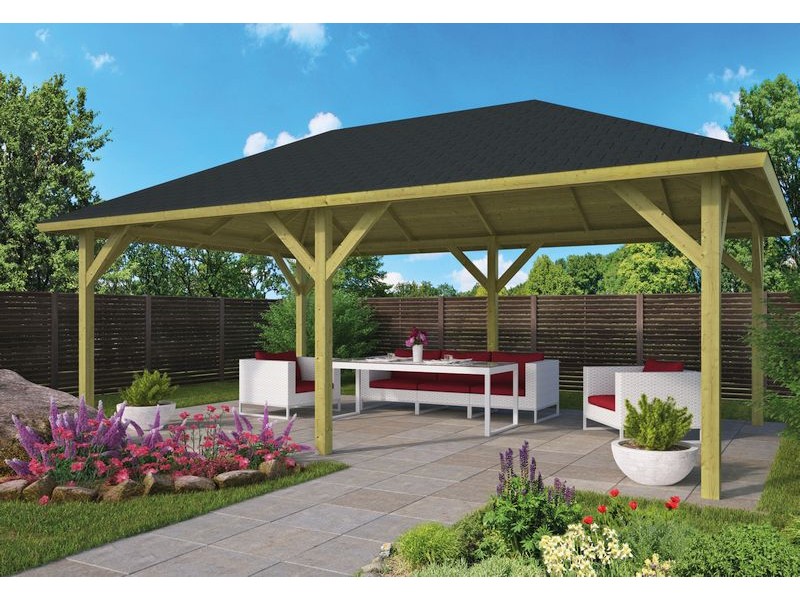 kiosque de jardin pavillon en bois 30m2 ULTIMO