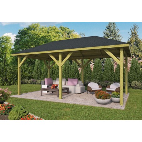 Pavillon de jardin 20m2 340x590cm SUPERIEUR