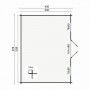 Plan Abri de jardin 25m2 - Chalet de jardin 450x578cm DIANNE  25m2