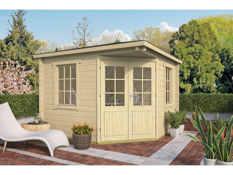 Chalet en bois 9m2 306x306cm RIINA de Jardin et Chalet