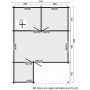 Plan du chalet 3 pièces 45m2 595x800cm JAVEA