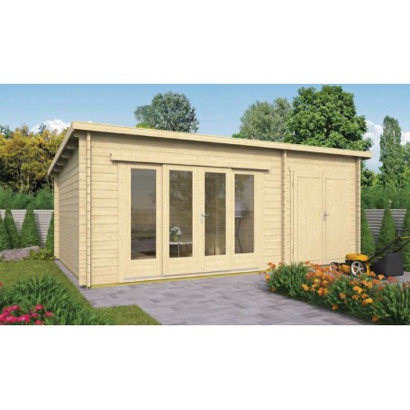 Chalet bois 22m2 400x595cm MAGGIE de Jardin et Chalet