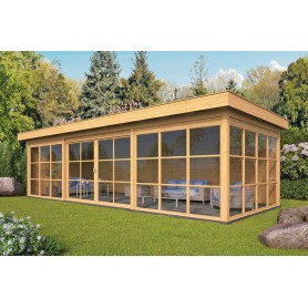 Kiosque Oslo en mélèze/douglas Type 6 XL Vitré Kiosque Oslo en mélèze/douglas Type 6 Vitré