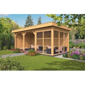 Kiosque Oslo en mélèze/douglas Type 6 L Semi-vitré Kiosque Oslo en mélèze/douglas Type 6 L Semi-vitré