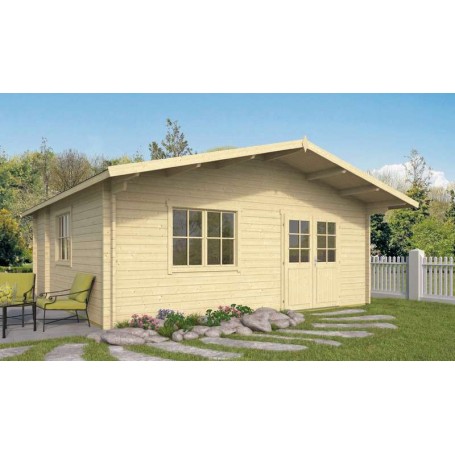 Chalet bois 35m2 600x600cm BRANDON de Jardin et Chalet