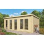 Chalet bois 22m2 400x595cm GABRIELLE