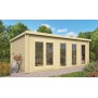 Chalet bois 22m2 400x595cm GABRIELLE