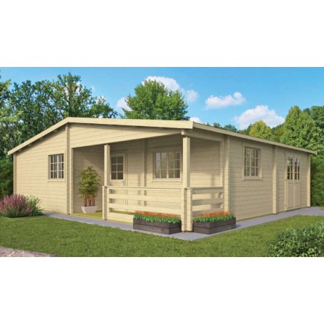 Chalet habitable 68,1+7,4m2 AVENTURE de Jardin et Chalet