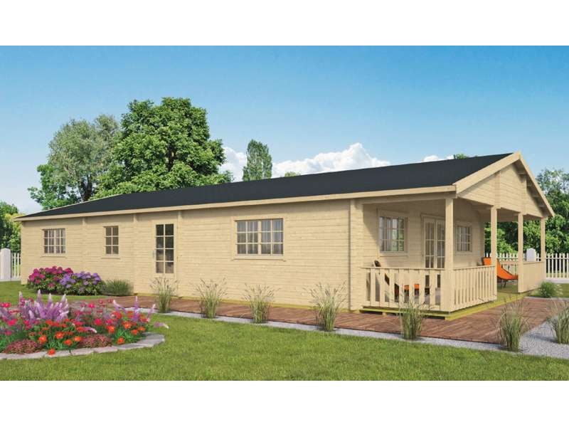 Photo Chalet bois 95,9m2 + 13,6m2 FRECHE 800x1425cm