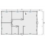 Plan du Chalet bois 95,9m2 + 13,6m2 FRECHE 800x1425cm