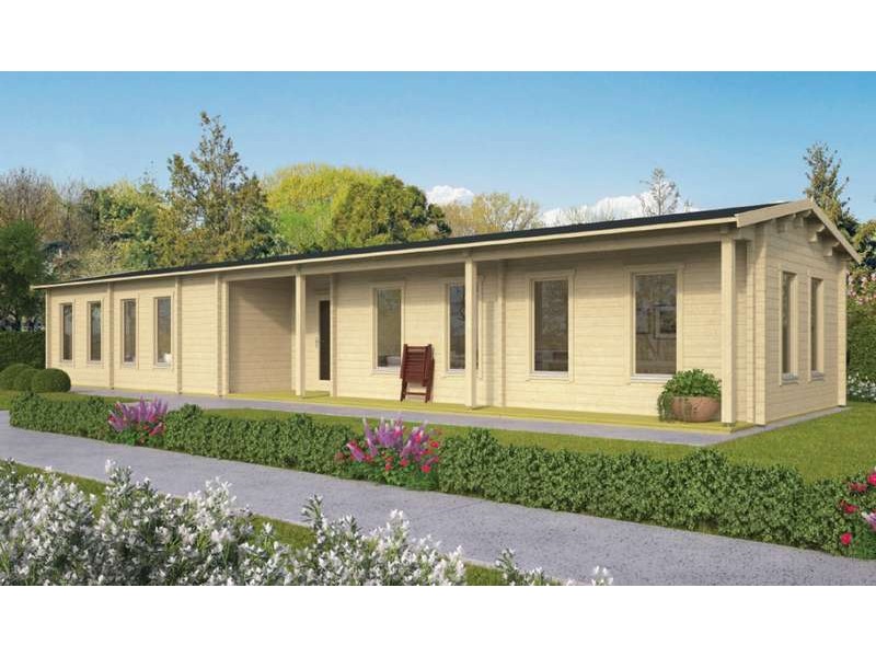 Photo du Chalet bois 67,6 + 8,5 m2 Chateauneuf de Jardin et Chalet