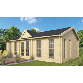 Chalet bois 38,2m2 DUNE 520x820cm double vitrage - 70mm Photo du Chalet bois 38,2m2 DUNE de Jardin et Chalet