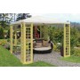 Kiosque / Pavillon de jardin 9m2 toile et treillis inclus