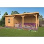 Abri Douglas 27m2 Twello 743x370cm - toit plat - terrasse couverte