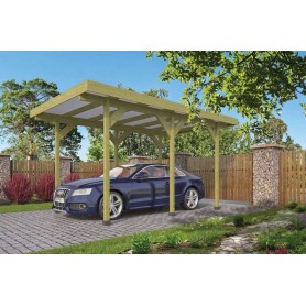Carport bois 15m2 - 300x500cm en pin imprégné Carport voiture 15m2 300x500cm