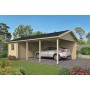 Carport garage bois 8+22m2 430x770cm Ever