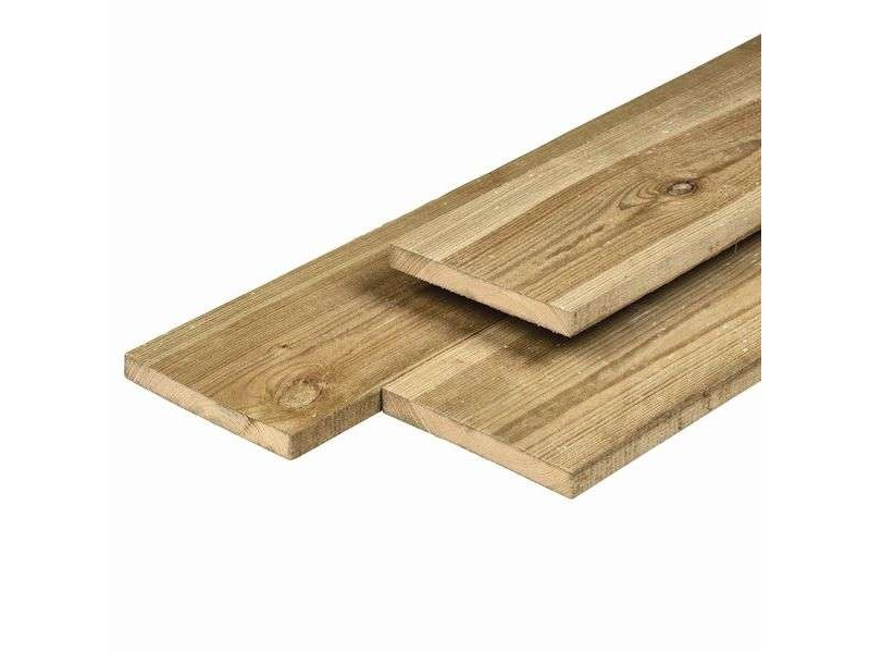 Planche en pin imprégné d'Europe centrale 1.7x14.5 - Jardin et chalet