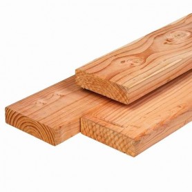 Traverse en douglas 4.5x16.0 - Rabotée, séchée, sans cœur Traverse en mélèze/douglas 4.5x16.0
