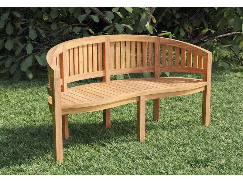 Banc banane en Teck 150cm