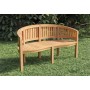 Banc banane en Teck 150cm