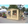 Kiosque 6 volets en bois 9m2 300x300cm