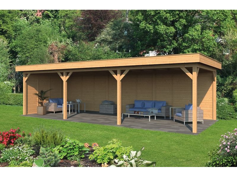 Pavillon ossature bois Oslo XL en mélèze/douglas Type 6