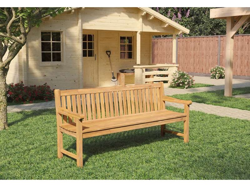 Banc de parc en teck 180cm Norwich