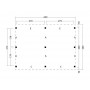 Plan du bâtiment Billund XL 600x460cm Red Class Wood Type 1