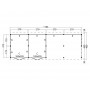 Plan du bâtiment Billund XL 1186x460cm Red Class Wood Type 12