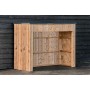 Cache poubelles triple en Red Class Wood