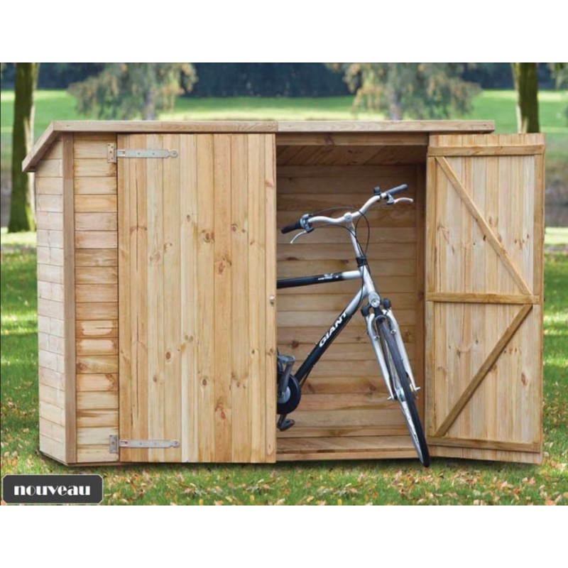 Garage velo / box à vélo en bois pin impregne WESTERWALD