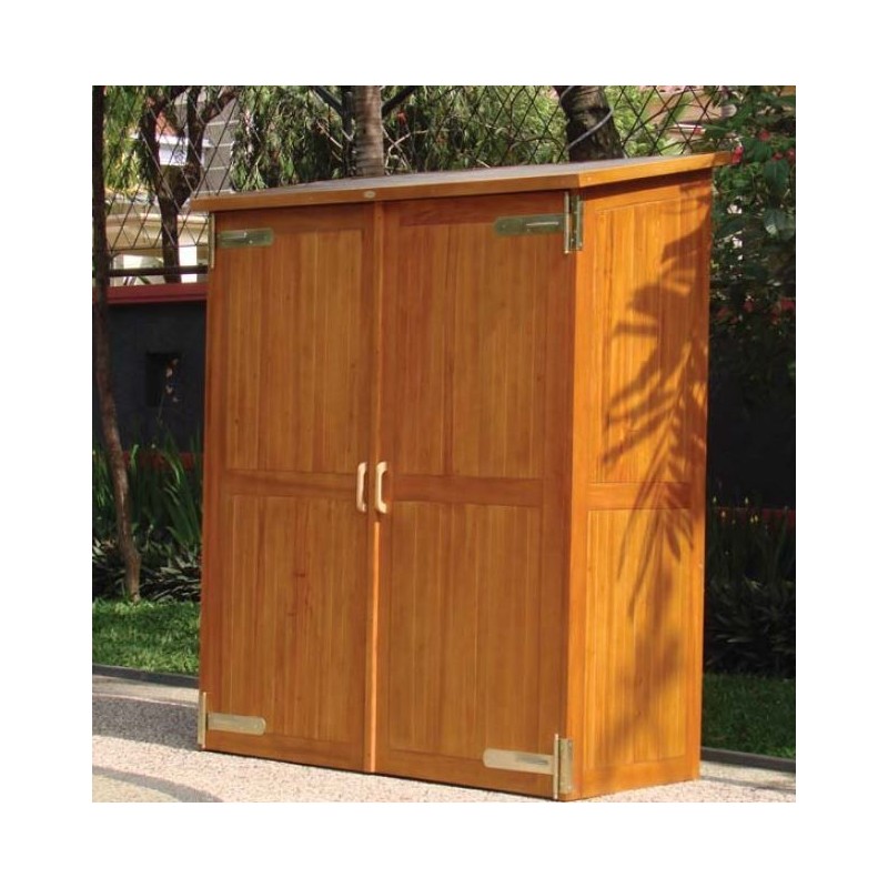 Armoire de jardin double en bois dur Montevideo impregne huile