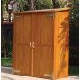 Armoire de jardin double MONTEVIDEO en bois dur