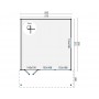 Plan du chalet bois 33m2 595x595cm Rune