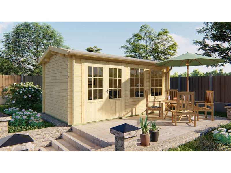 Chalet bois 15m2 300x500cm Aiste