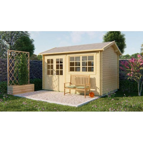 Chalet bois 12m2 300x400cm Aksel