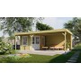 Chalet bois 6,9+17,1m2 Alette 400x700cm - 40mm - Terrasse