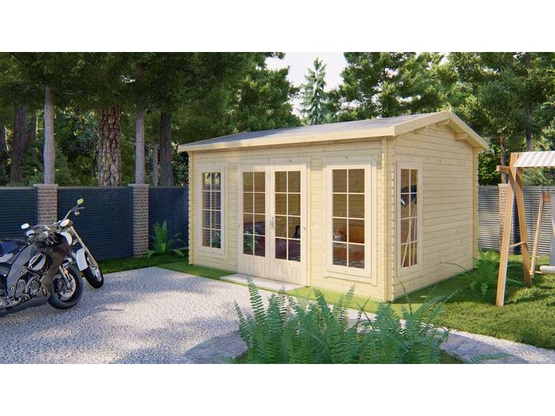 Chalet bois 15m2 350x450cm Arne