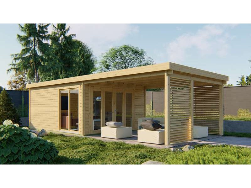 Chalet bois 18,1+14,9m2 900x400cm Soissons