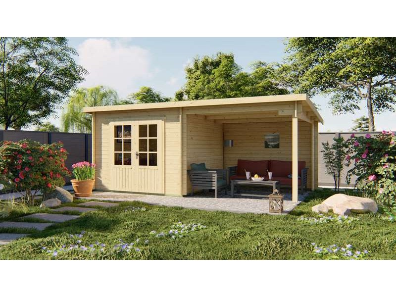 Chalet bois 7,5+8,1m2 300x600cm Chappo