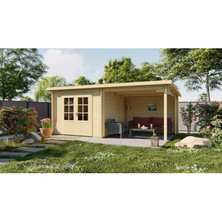 Chalet bois 7,5+8,1m2 300x600cm Chappo